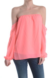 Hot Pink Off Shoulder Shirt