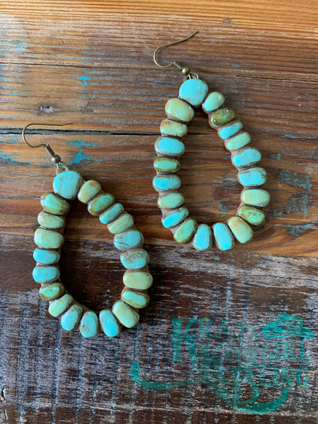 Dripping Spring Faux Turquiose Earring