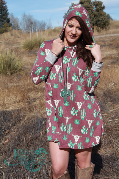 Cacti Hoodie Dress