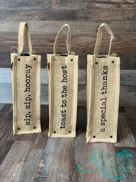 Jute Wine Bags