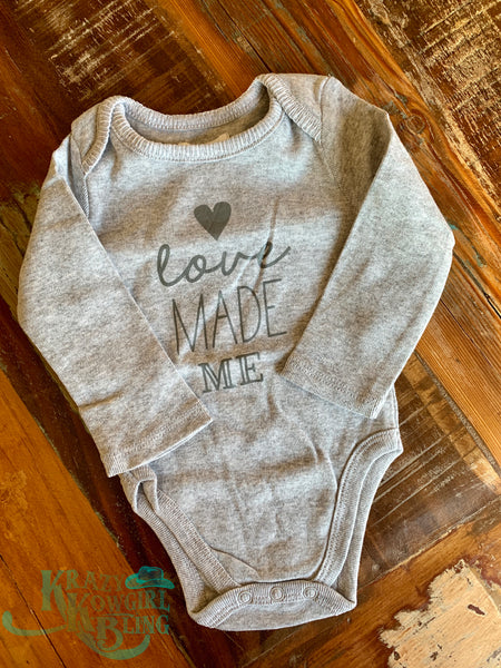Love Made Me Onesie