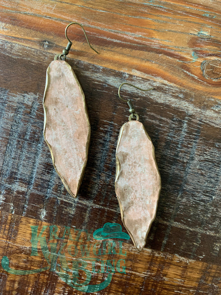 Peach Stone Earrings