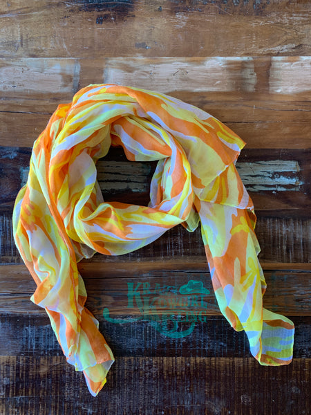 Orange/Yellow Camo Scarf