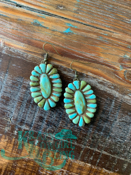 Riverwalk Distressed Turquiose Earrings