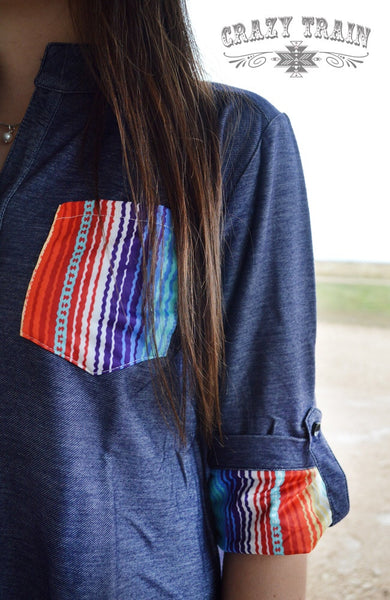 Serape Denim Style Tunic