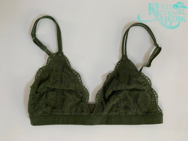 Olive Lace Bralette