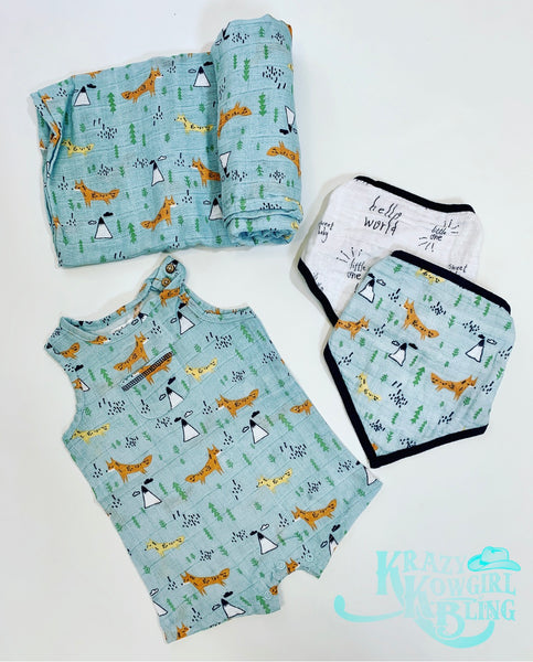 Muslin Fox Romper