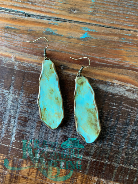 Llano Distressed Turquiose Earrings