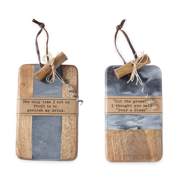 Marble & Wood Cheese Board Set