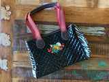 Black Flower Purse