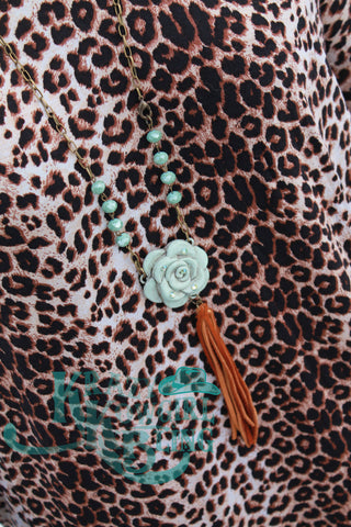 Fringe Rose Necklace