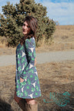 Blue Skull/Cacti Dress