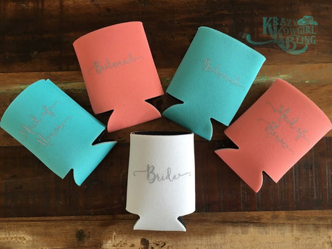 Bridal Party Koozies