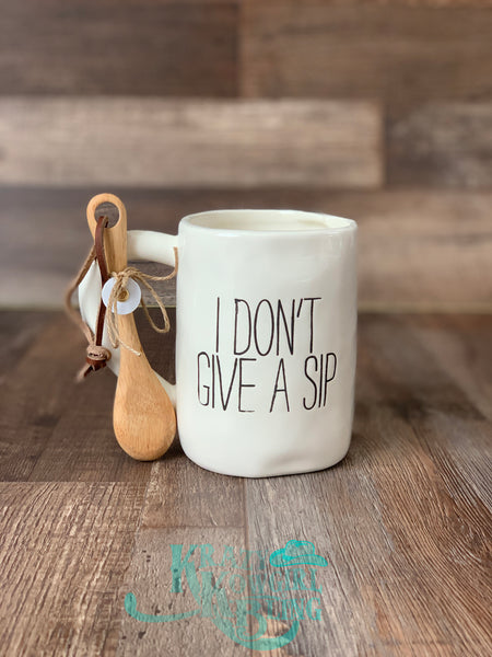 Coffee Mugs with Wooden Spoon